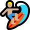 Person Surfing - Medium Light emoji on Microsoft